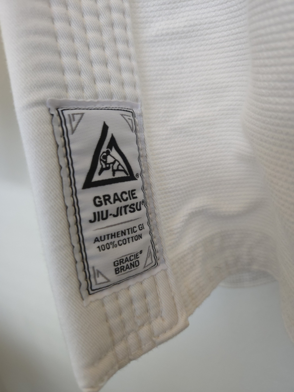 Gracie Jiu-Jitsu Authentic Cotton White Training Gi Top And Pants A1 - Picture 9 of 11